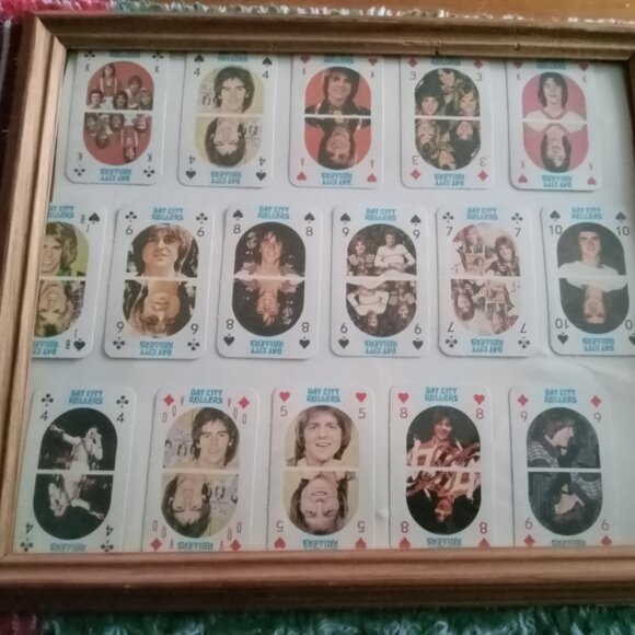 Bay City Rollers Other - #2 Unique framed Bay City Rollers playing cards, great for band fans